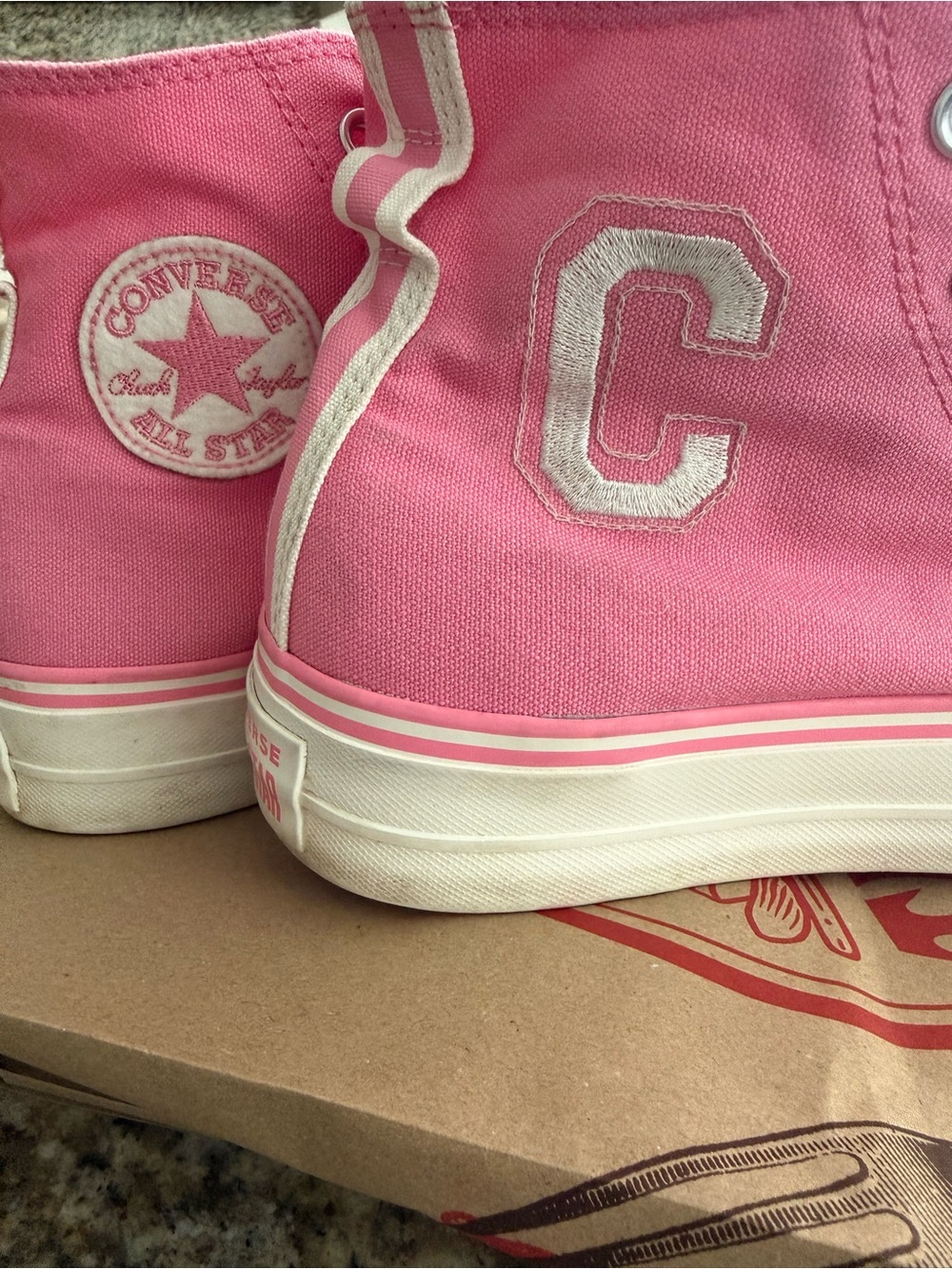 Converse Chuck Taylor All Star High Top Pink Canvas Sneakers Women’s 8.5 - Picture 5 of 8
